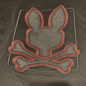 Psycho Bunny Men's Black Embroidered Bunny Pierce Crew Long Sleeve T-Shirt XXL - Picture 1 of 6