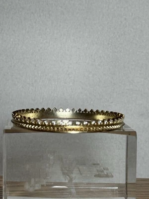 Hermoso Brazalete Kendra Scott Mary Caroline Corona Tono Dorado con Cristales Foto 1 de 4