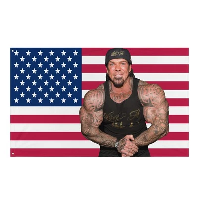 Rich Piana Flag - Homenaje Culturista Americano, Tapiz Decoración del Hogar 34.5" X 56" Foto 1 de 4