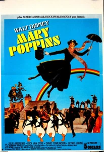 Julie Andrews Dick Van Dyke Mary Poppins R Stevenson 1964 FRANZÖSISCHES POSTER 16x24 R - Bild 1 von 1
