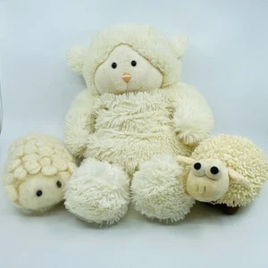 Kormico Lamb Plush Pyjama Bag PJ Case 50cm White Cream Soft Fluffy + 2 soft lamb - Picture 1 of 20