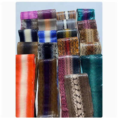 Snake Skin Hide Leather Python Costume Crafts Genuine Snake Skin Material - Image 1 of 4