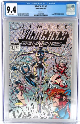 1992 Image Comics Wild CATS #2 Jim Lee Hologram Cover CGC 9.4 Graded Comic - Image 1 of 2