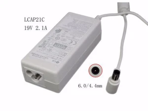 GENUINE LG 19V 2.1A LG AC Adaptor PSU LCAP21C LG Monitors TV + UK LEAD WHITE #Y5 - Picture 1 of 5