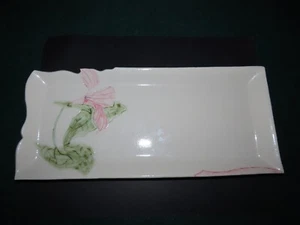 1986 KOMMODE TABLETT STEPHEN KOSTYSHYN ROSA BLUMEN STUDIO KUNSTKERAMIK - Bild 1 von 4