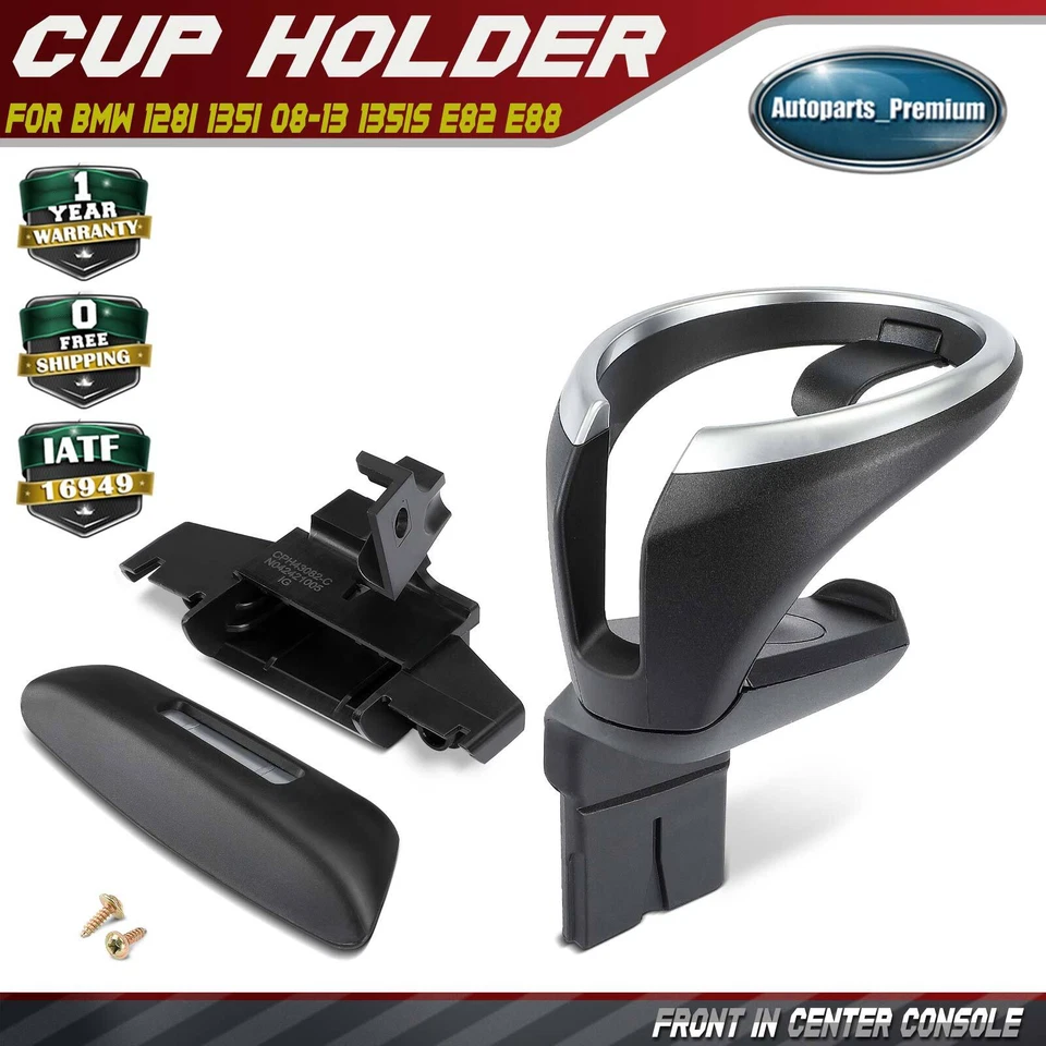 Front in Center Console Cup Holder for BMW 128i 135i 08-13 135is E82 E88 L6 3.0L - Image 1 of 4