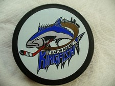 ECHL Baton Rouge Kingfish Red Reverse Official Logo Hockey Puck Collect Pucks