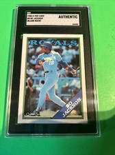 1988 O-Pee-Chee Bo Jackson #8 Rare Error Card -Blank Back - SGC Authenticated