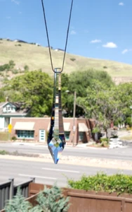 Swarovski Crystal SunCatcher | (x2) Aurora Borealis 100mm Icicle Rainbow Prism - Picture 1 of 11