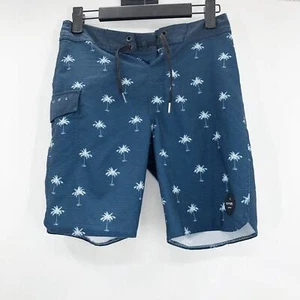 Rip Curl Kids Decco Volley Swim Trunks Board Shorts Blue Palm Tree Size 24 - Picture 1 of 3