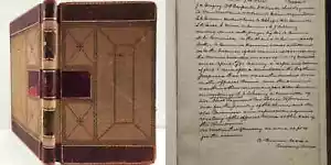 1890 antique ST JAMES ME CHURCH kingston ny RECORD BOOK w ephemera handwritten - Picture 1 of 19