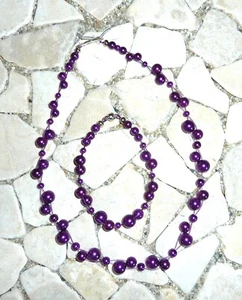 ★ 2reihige Kette Collier ★ Armband ★ lila ★ - Bild 1 von 1