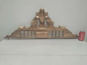 Wood Carved Ornaments handmade top Applique Frame portuguese wedding Bed 50´s - Picture 1 of 6