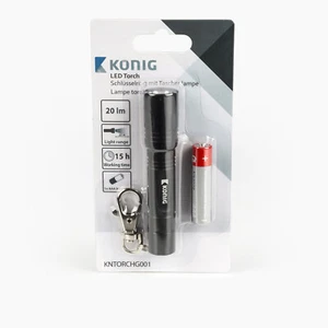 Torcia LED 20 lm Nero PX4 resistente all'acqua Batterie incluse portachiavi LED - Imagen 1 de 10