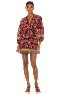 NWT- Alice + Olivia 'Sedona' Floral Mini-Dress, Fall Into You, Black Multi - 10 - Picture 1 of 4