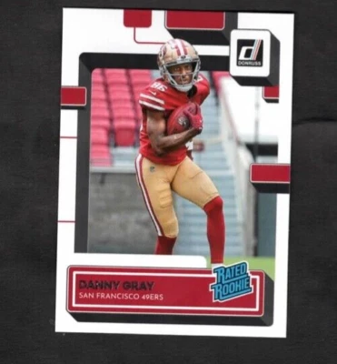 2022 Danny Gray Donruss Football Rated Rookie RC San Francisco 49ers - Image 1 of 2