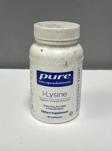 Pure Encapsulations l-Lysine Hypoallergenic Supplement - 90 Caps - Exp 07/2024 - Picture 1 of 3