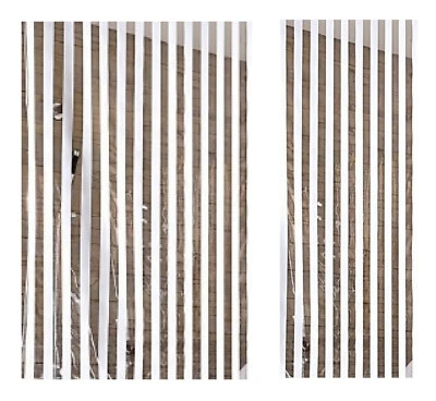 2 Ersatzrolrollos 128x240 u. 53x240 cm für Dusch-u.Eck-Duschrollo Streifen, weiß - Bild 1 von 3