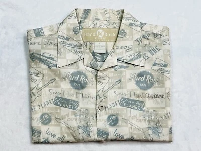 Vtg 90’s Hard Rock Cafe Washington DC Button Up Shirt Men's L Save The Planet - Image 1 of 4