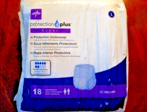 Medline Protection Plus Super Protective Underwear 18 Lrg Unisex Adult Diapers - Picture 1 of 1