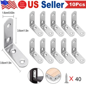 1.5" inch Heavy Duty L Shape Corner Brace Angle Repair Bracket w/Screws Bulk LOT - Picture 1 of 14