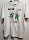 Vintage 1992 Swine Time 5k Run Climax Georgia GA Hanes Single T-shirt Size M