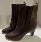 Tommy Hilfiger Women?s Size 10 Brown Leather Ankle Boot - High Heeled Boot