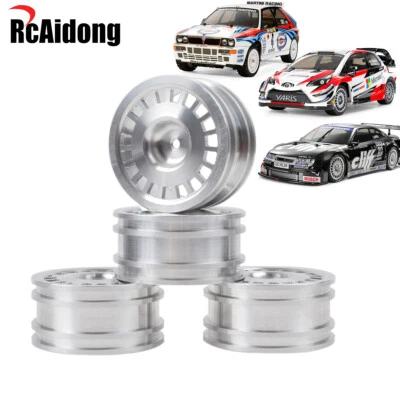Aluminum Rally Dish Wheels 26mm for Tamiya TT-02 MF-01X 1/10 On-Road Car 51021 - Image 1 of 4