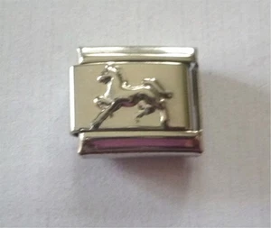9 mm Italienischer Charm E116 Silber Laufpferd passt klassische Größe Armband - Bild 1 von 1