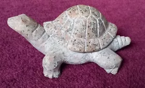Schildkröte Granit Stein Handarbeit mit abnehmbarem Panzer, Schlüsselversteck - Bild 1 von 9