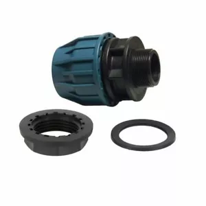 IBC PP Tankdurchführung Verschraubung Regentonne Regenfass für PE Rohr 16-63 mm - Bild 1 von 1