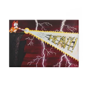 Kühlschrankmagnet "Bingos Federwand", lustige Dekoration, 2" x 3" - Bild 1 von 5