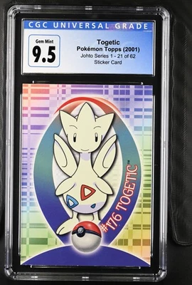 2001 Pokemon TV Animation Johto Series 1 Sticker #176 Togetic CGC 10 - Image 1 of 2