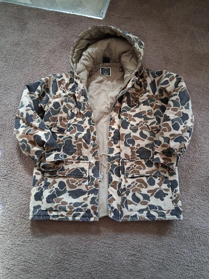 Vintage 80s 10x Duck Camo Hunting Shooting Jacket Waterfowl Men’s L - Image 1 of 3