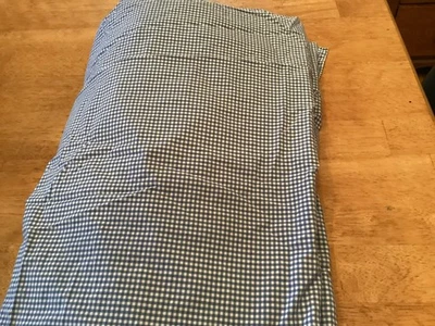 Ralph Lauren RL Classic Gingham French Blue & White Full Flat Sheet - Image 1 of 3