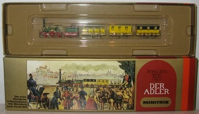 Minitrix N Gauge 1028 Der Adler & Coach Train Set of the Bavarian Ludwig Railway - Image 1 of 4