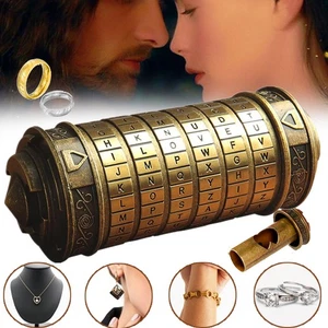 Da Vinci Code Mini Cryptex Puzzle Boxen Interessantes Kreatives Geschenk Bronze - Bild 1 von 12