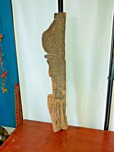 LARGE WOODEN ANTIQUE INDIAN ARCHITECTURAL CARVING / CORBEL - Picture 1 of 10