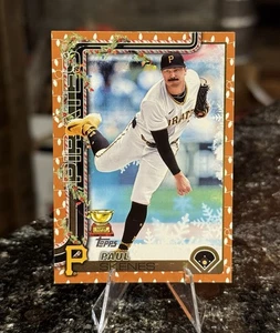 2025 Topps Holiday Paul Skenes H70 Gold Holiday Lights SP Pirates Rookie GoldCup - Bild 1 von 2