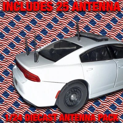 1/24 Diecast Fire/EMS/Police Antenna Pack V3 ( Includes 5 of each type ) - Image 1 of 4