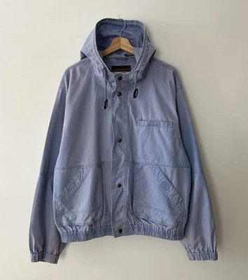 Chaqueta ligera Eddie Bauer vintage años 90 abotonada azul desteñido al sol para hombre talla L Foto 1 de 4