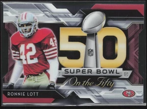 2015 Topps Chrome #SBDC-RL Ronnie Lott Super Bowl 50 Die Cut - Picture 1 of 2