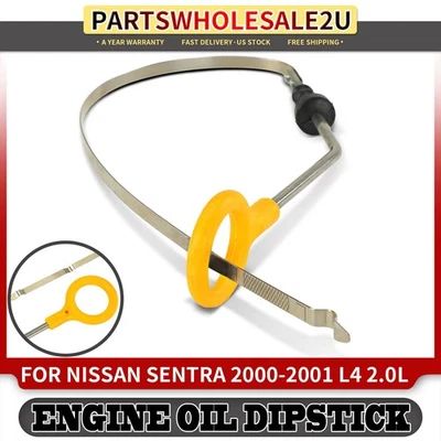 Yellow Handle Engine Oil Dipstick w/ Seal for Nissan Sentra 2000 2001 L4 2.0L - Image 1 of 4