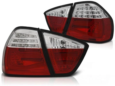 rear lights for BMW E90 2005 2006 2007 2008 saloon red white LED - Image 1 of 4