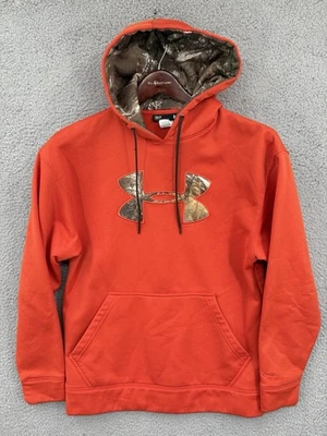 Under Armour Storm Hoodie Mens Small Orange/Red Camo UA Storm Sweatshirt Hoodie  - Image 1 of 4