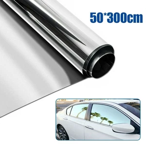 50*300cm Car Window Glass Mirror Silver Chrome Tint Film Energy-Saving Decor - Bild 1 von 9