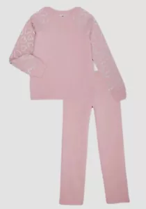 Athletic Works Girls Fleece Sweatshirt Pants 2 Piece Set Pink Pockets 14/16 Plus - Picture 1 of 12