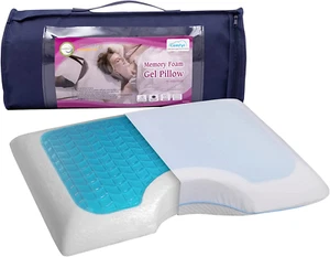 Side Sleeper Pillow - Cervical Pillow Cooling Pillow, Gel Memory Foam Pillow, Sh - Picture 1 of 10