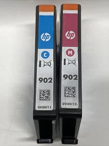 HP 902 XL Tintenpatronen Cyan & Magenta - Dez. 2020 - Neu Versiegelte Patronenpackungen - Bild 1 von 2