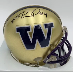 MICHAEL PENIX JR SIGNIERT/AUTO'D WASHINGTON HUSKIES RIDDELL VSR4 MINIHELM - BAS - Bild 1 von 6